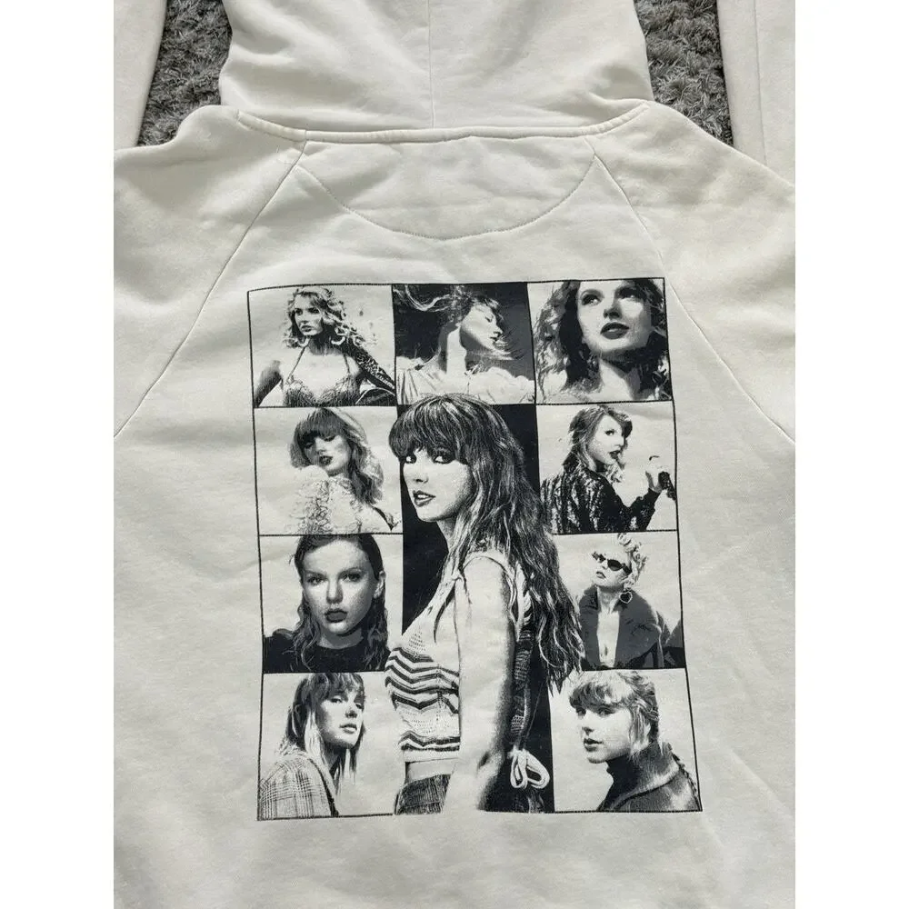 Taylor Swift Official The Eras Tour Sweatshirt Hoodie Adult Size XL Unisex Cream